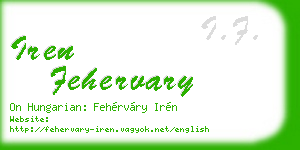 iren fehervary business card