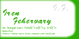 iren fehervary business card